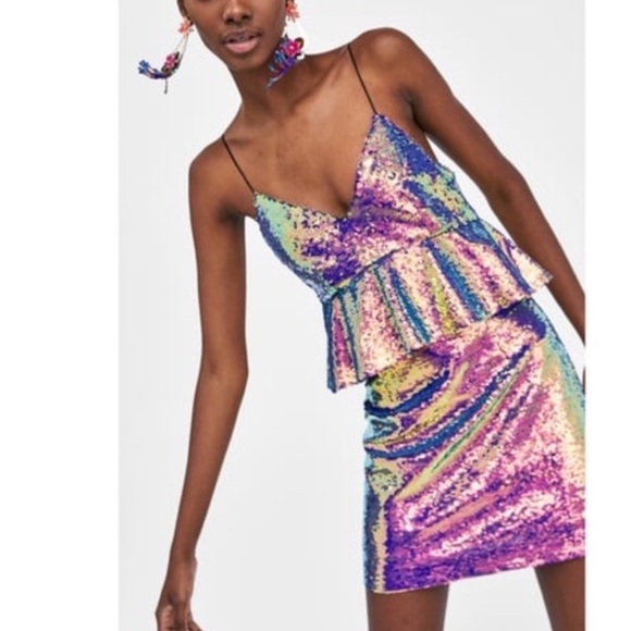 Zara Dresses & Skirts - Zara Basic woman’s sequin mini dress